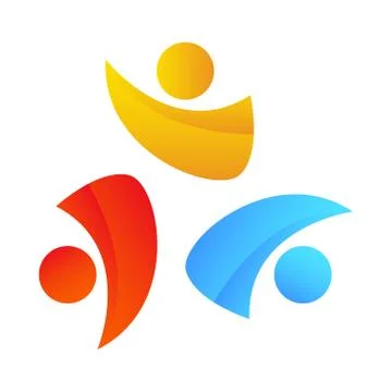 Community design inspiration vector template, Social relationship and ic Stock Illustration