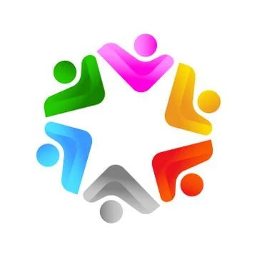Community design inspiration vector template, Social relationship and ic Stock Illustration