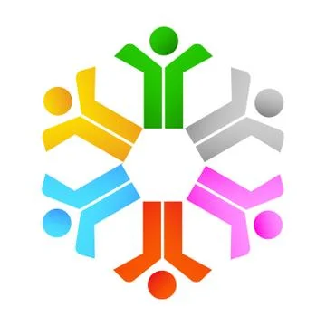 Community design inspiration vector template, Social relationship and ic Stock Illustration