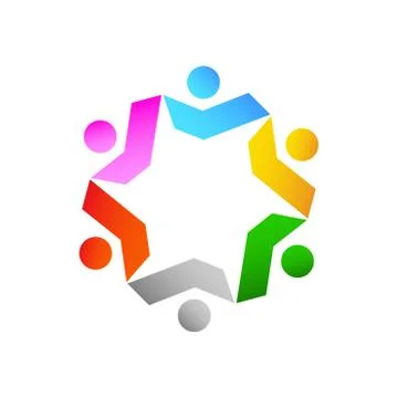 Community design inspiration vector template, Social relationship and ic Stock Illustration