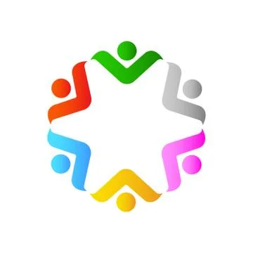 Community design inspiration vector template, Social relationship and ic Stock Illustration