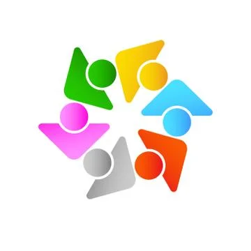 Community design inspiration vector template, Social relationship and ic Stock Illustration