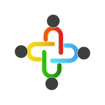 Community design inspiration vector template, Social relationship and ic Stock Illustration