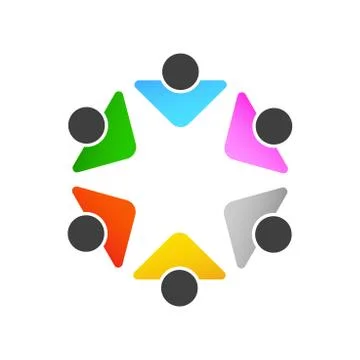 Community design inspiration vector template, Social relationship and ic Stock Illustration