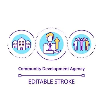 Community development agency concept icon イラスト素材