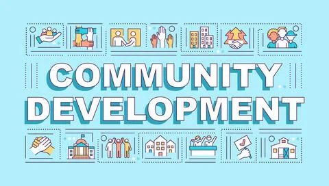 Community development word concepts banner Stock Illustration