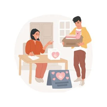 Community donations isolated cartoon vector illustration. Ilustración de archivo