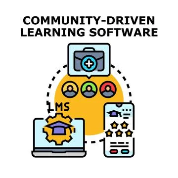 Community driven learning software system for education technology イラスト素材