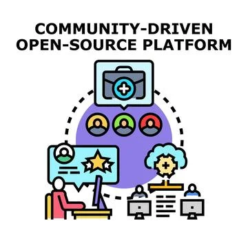 Community driven open source platform developing new solutions Illustration