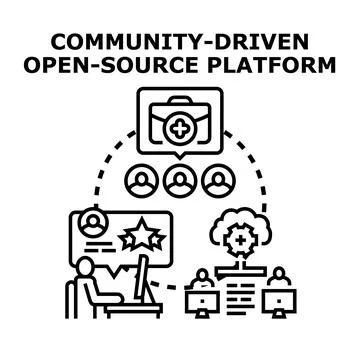 Community driven open source platform developing new solutions Illustration