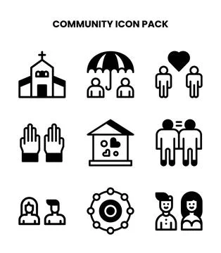Community DuoTone Vector Icons Pack Ilustración de archivo