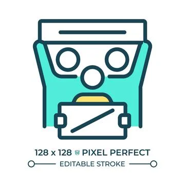 Community duties essential to development pixel perfect line color icon Stock Illustration