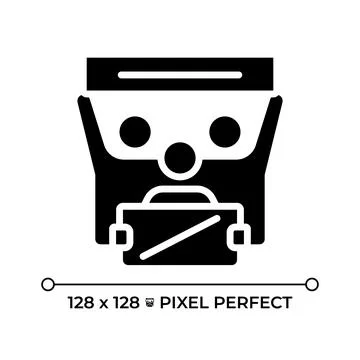 Community duties essential to free development pixel perfect glyph solid icon Stock Illustration