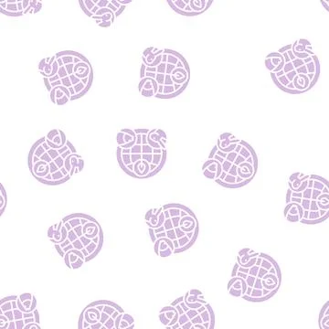 Community ecology glyph seamless pattern Stock Illustration