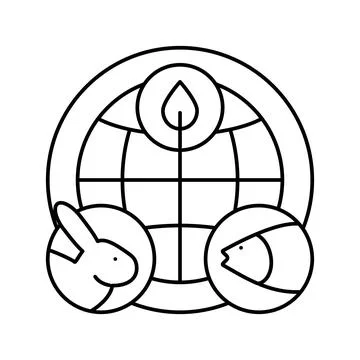 Community ecology line icon vector illustration Ilustración de archivo