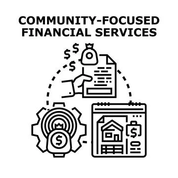 Community engaging financial services concept vector illustration Illustration