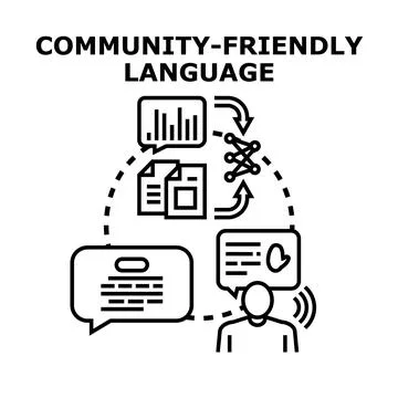 Community friendly language concept vector illustration Stock Illustration