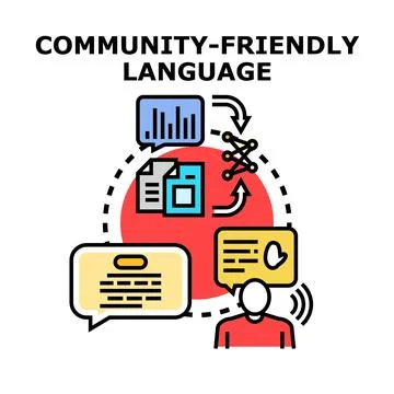 Community friendly language concept vector illustration Stock Illustration