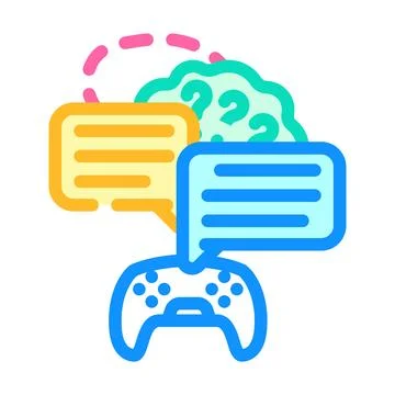 Community game development color icon vector illustration Stockillustratie