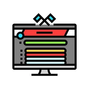 Community game development color icon vector illustration Stock Illustration