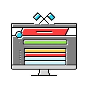 Community game development color icon vector illustration Stock Illustration