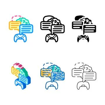 Community game development color icon vector edition 库存插图