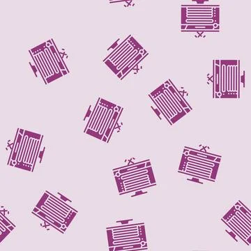 Community game development glyph seamless pattern Stock Illustration