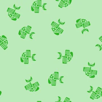 Community game development glyph vector seamless pattern Stock Illustration