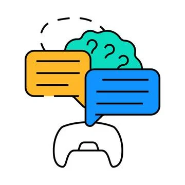 Community game development icon color illustration イラスト素材