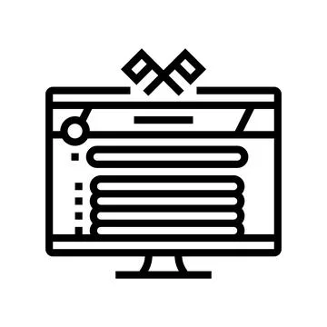 Community game development line icon vector illustration Stock Illustration