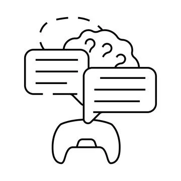 Community game development line icon vector illustration Stock Illustration