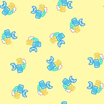Community game development vector seamless pattern Stock Illustration