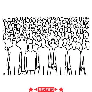 Community Gathering Vector Silhouette Set Reflecting Social Interaction Illustrazione stock