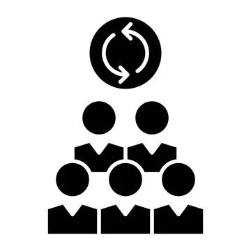 Community Glyph Icon Stock Illustration