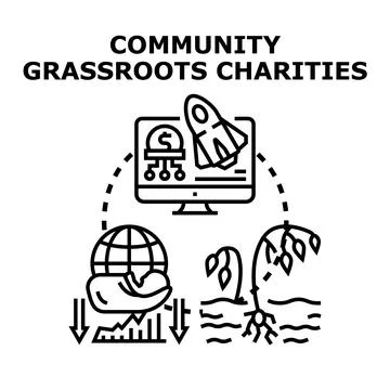 Community grassroots charities concept vector illustration Stock Illustration