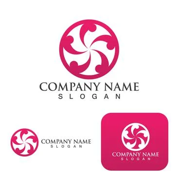 Community group logo, network and social icon Stock Illustration