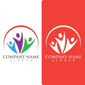 Community group logo, network and social icon Stock Illustration