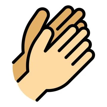 Community handclap icon vector flat Stock Illustration