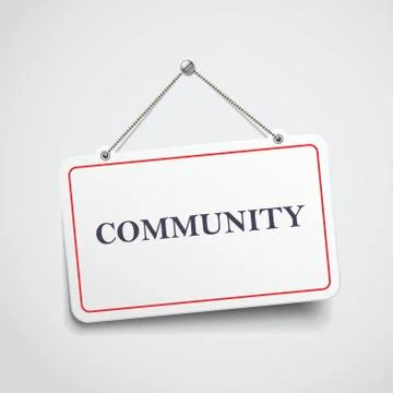 Community hanging sign Stock Illustration