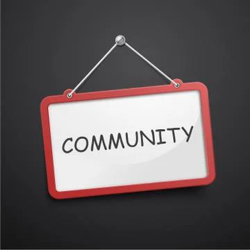 Community hanging sign Stock Illustration