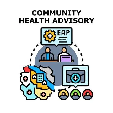 Community health advisory program concept vector Stock Illustration