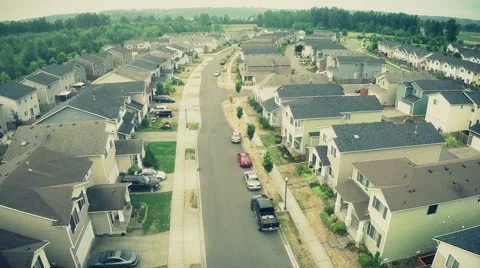 Community Homes from air Stock Footage 40301183