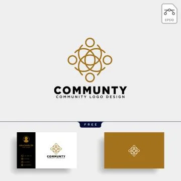 Community human logo template vector illustration icon element isolated Stock Illustration