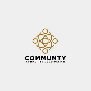 Community human logo template vector illustration icon element isolated Stock Illustration