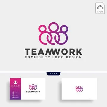 Community human logo template vector illustration icon element isolated Stock Illustration