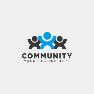 Community human logo template vector illustration icon element isolated Stock Illustration