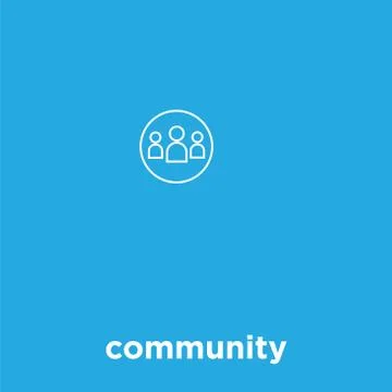 Community icon isolated on blue background Stock Illustration