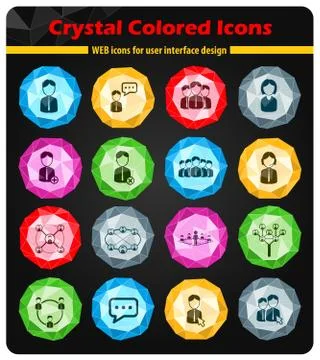 Community icon set Stock Illustration