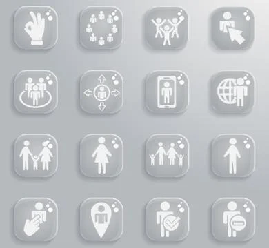 Community icon set Stock Illustration