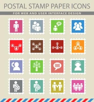 Community icon set Stock Illustration